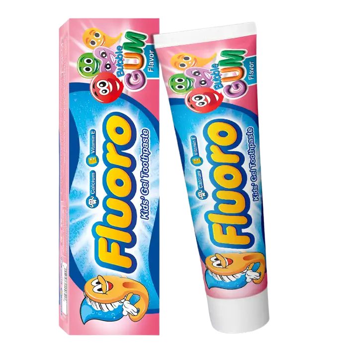 Fluoro detská zubná pasta s príchuťou bubble gum 50 g |  Eva cosmetics